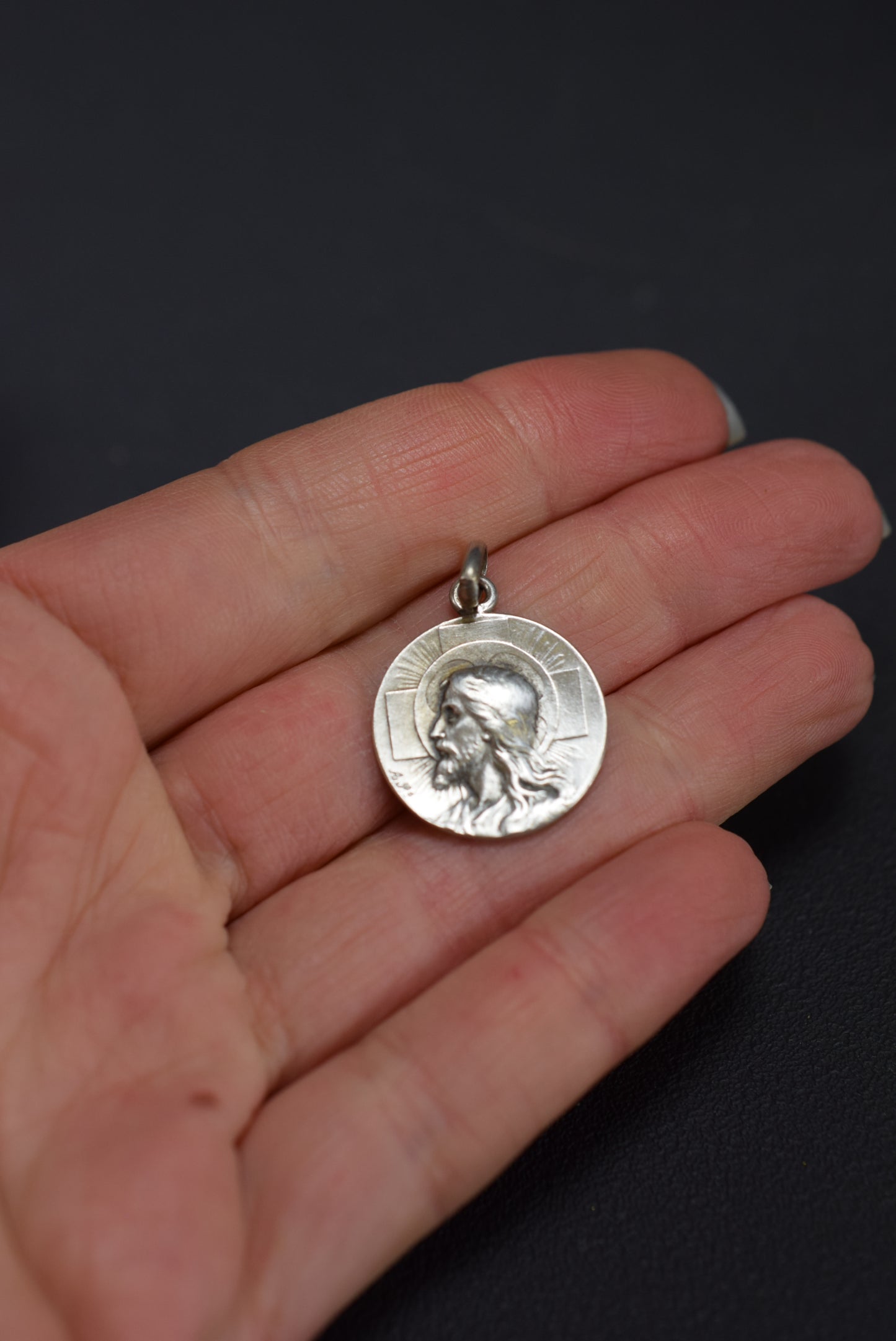 Médaille du Christ en argent sterling