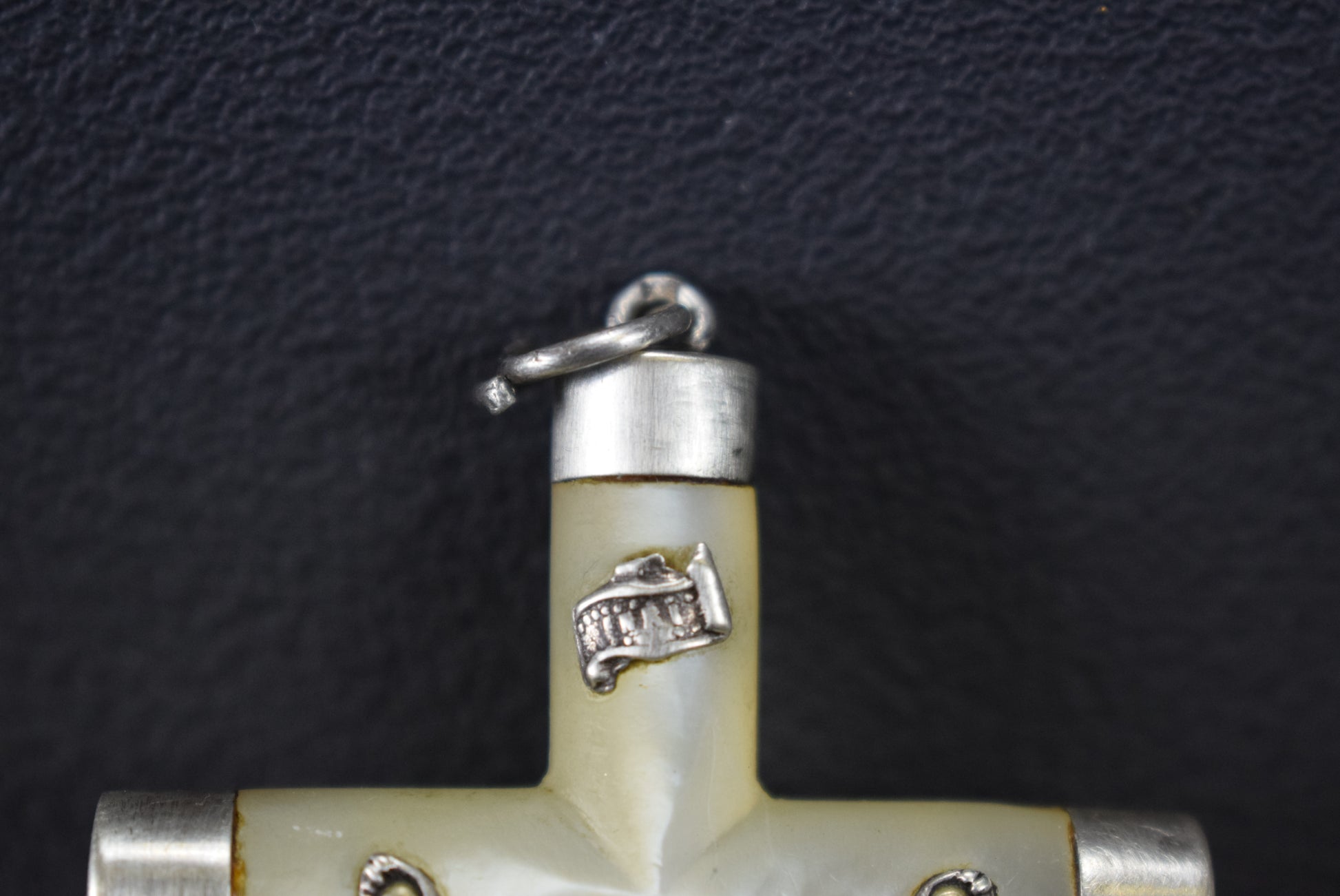 Sterling Silver & Mop Cross Pendant - Charmantiques