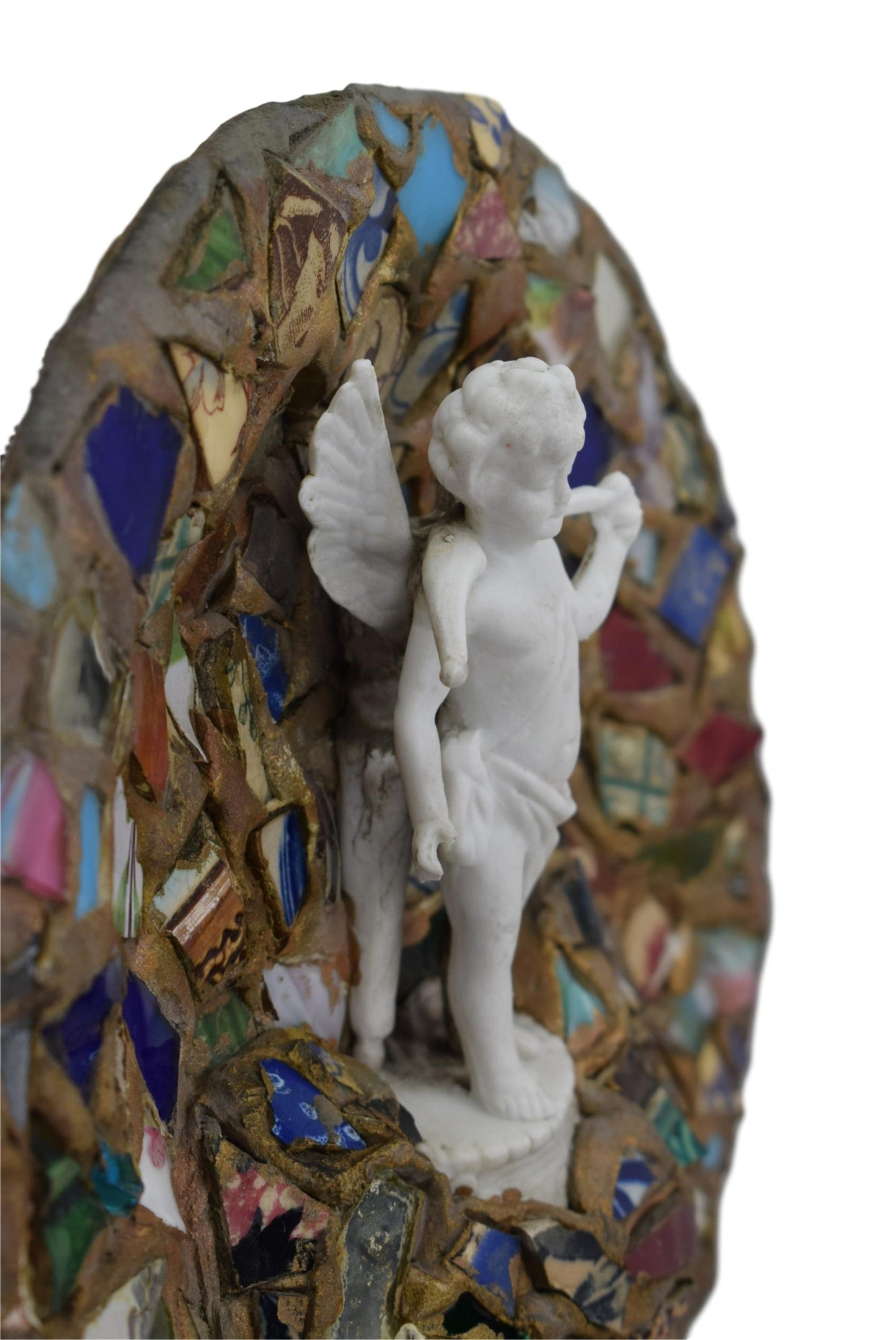 Mosaic and Angel Wall Plate - Charmantiques