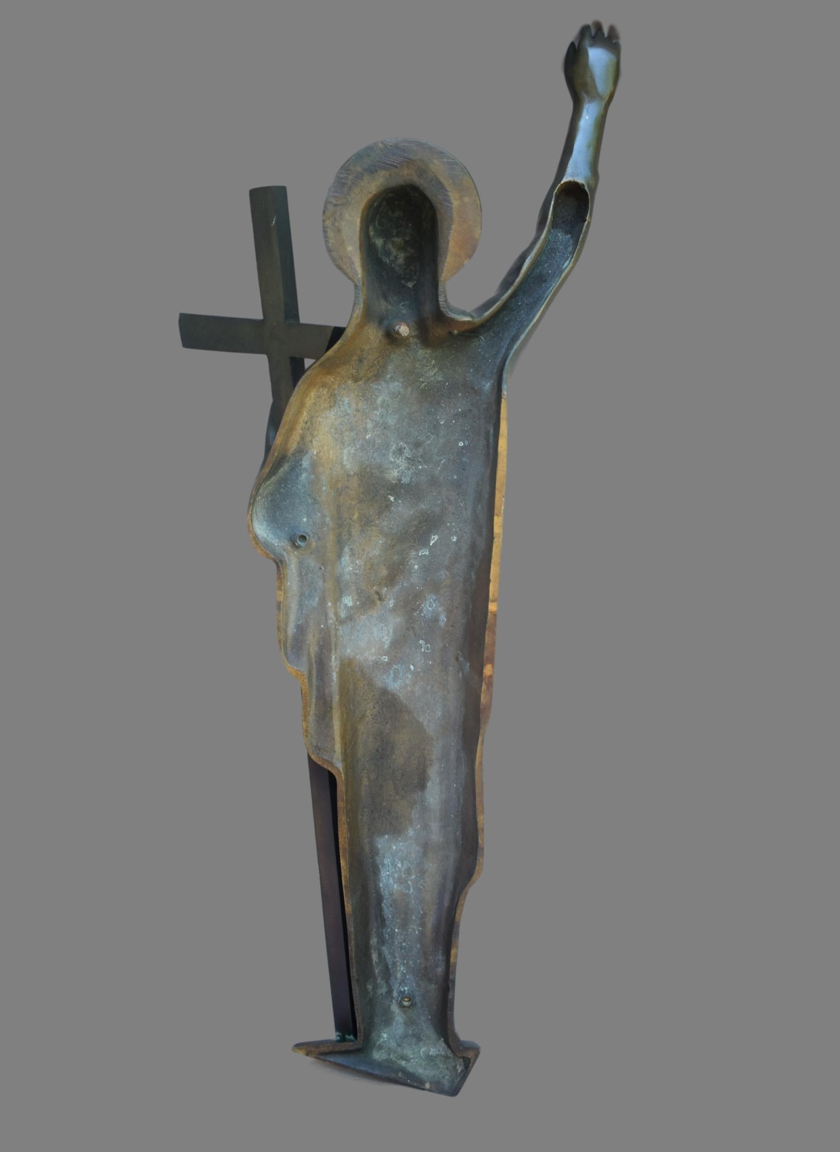 Art Deco Bronze Jesus Statue - Charmantiques