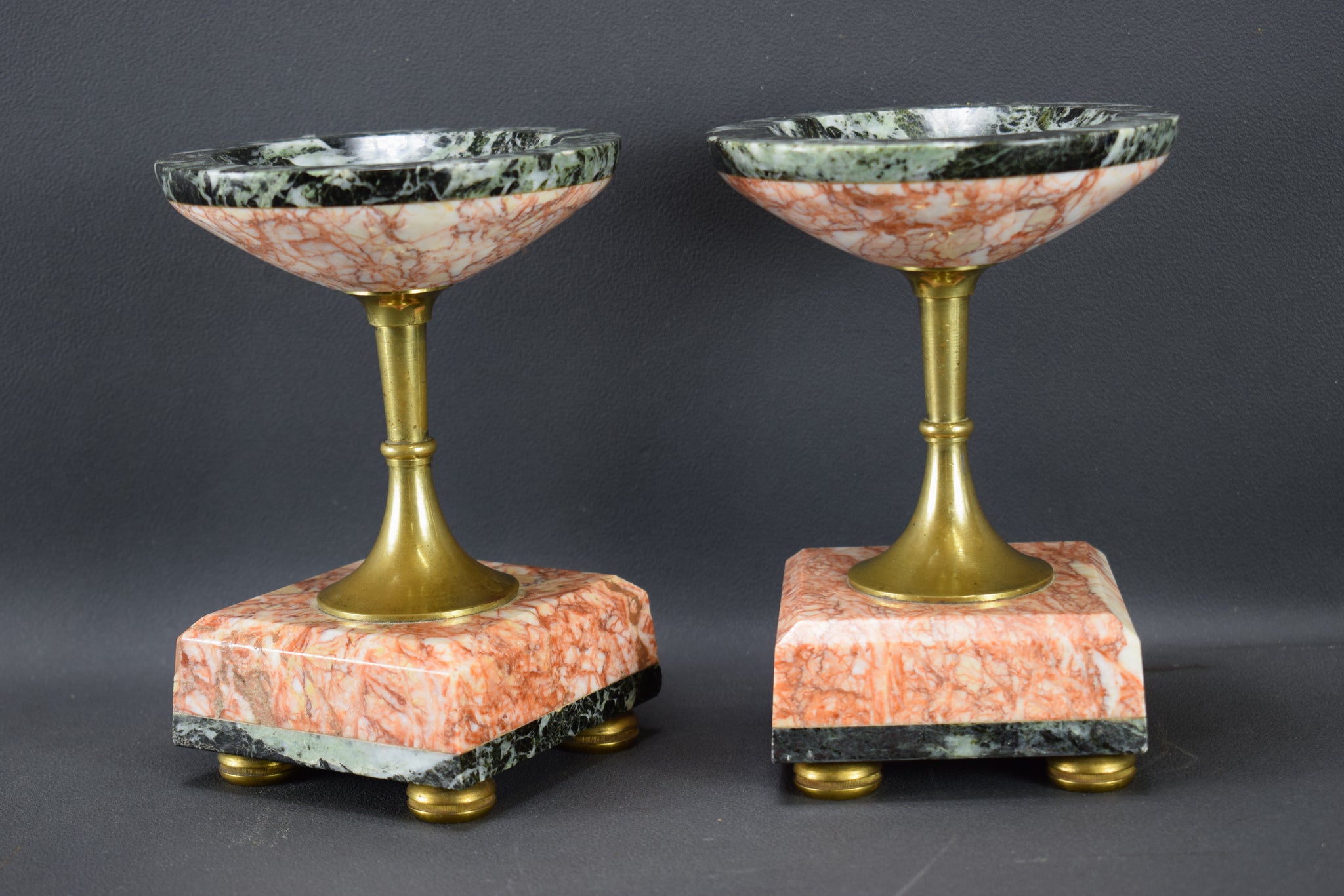 Red and Green Marble Trinket Bowls