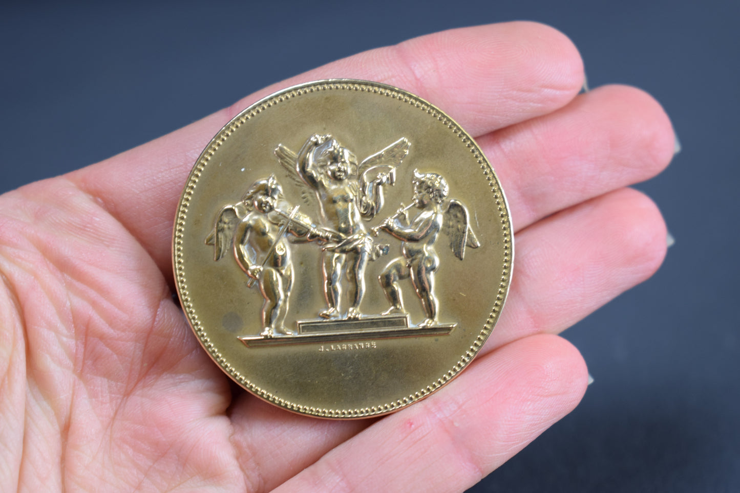Angels Musicians Bronze Brooch by Lagrange
