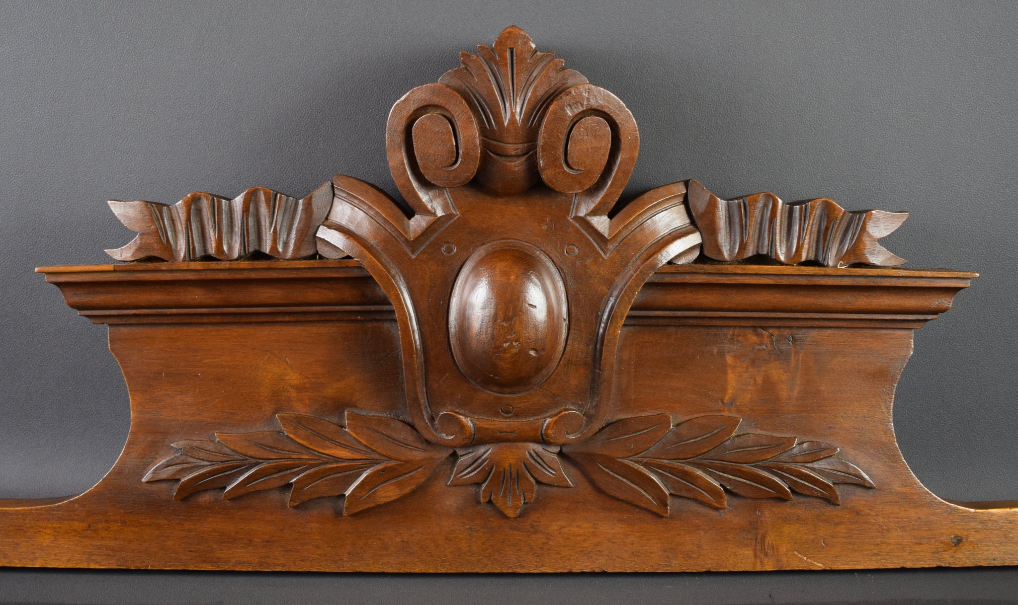 Antique French Carved Wood Pediment - Antique Architectural Salvage Furniture - Above Door Decor - Louis XVI style
