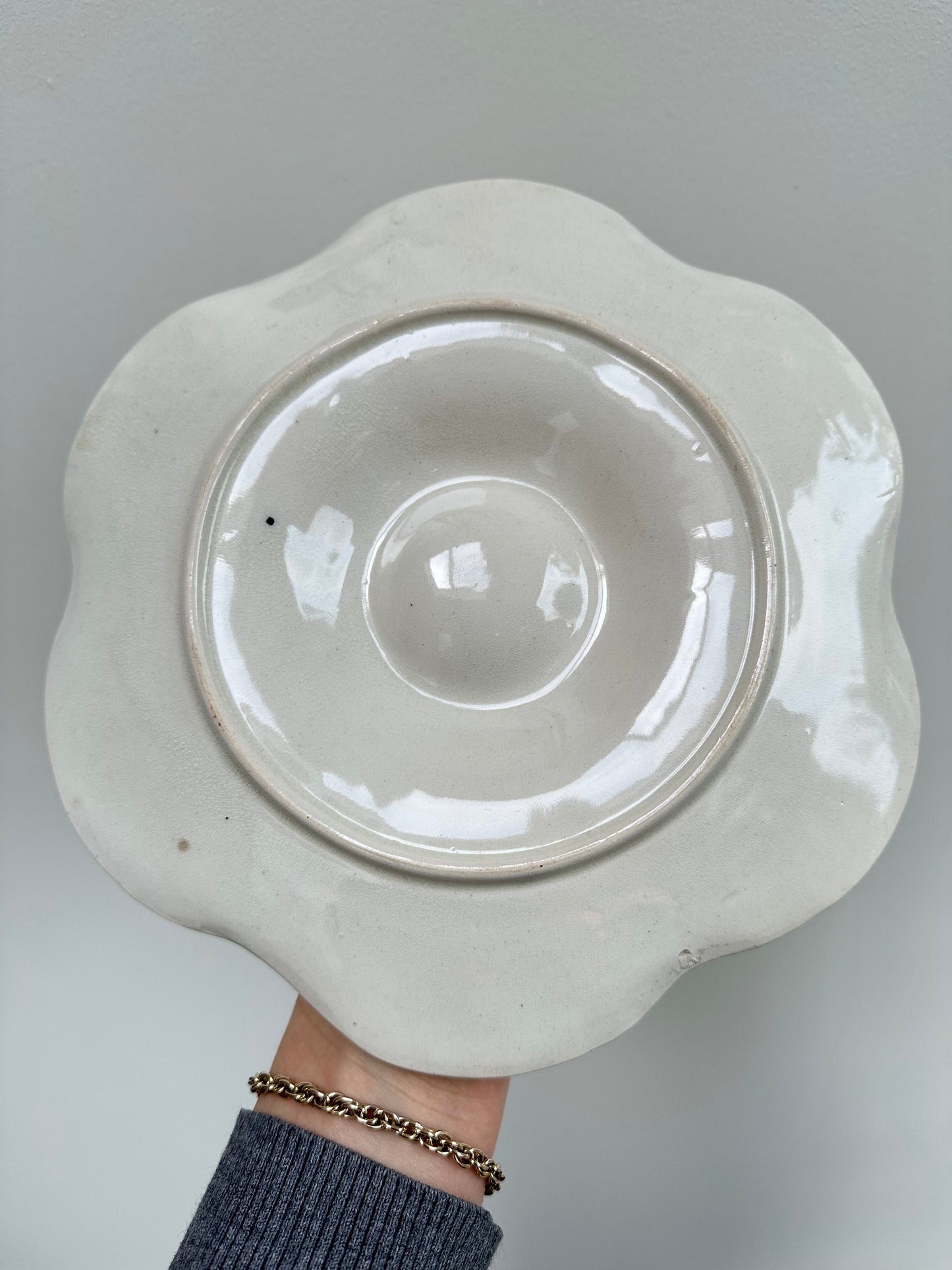 Assiette Algues Vertes et Coquillage Rose