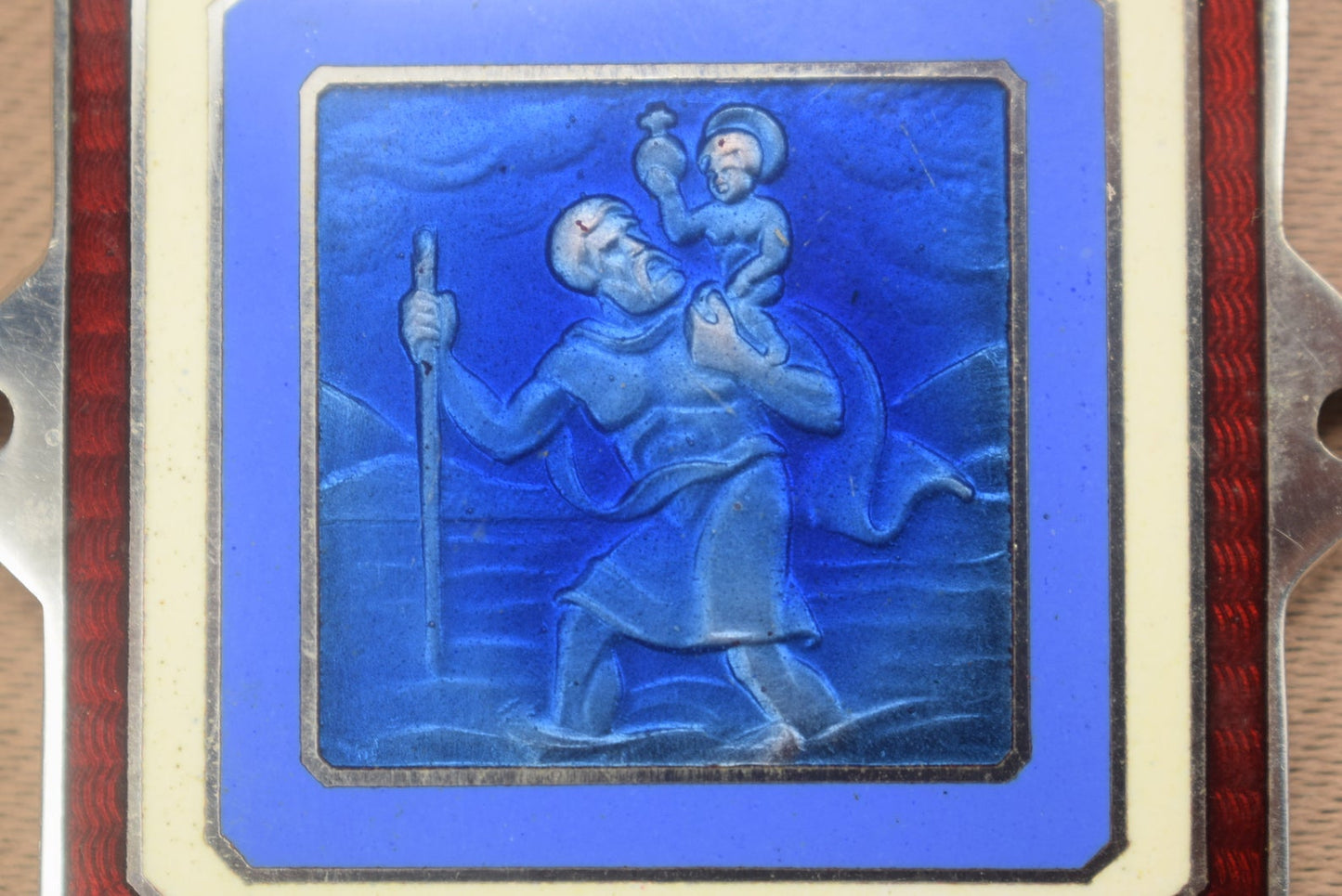 Badge Christopher Bleu Rouge Blanc