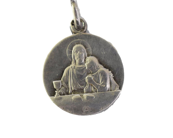 925 Silver Jesus Christ Pendant Communion Eucharist Jewelry Memorabilia by Penin