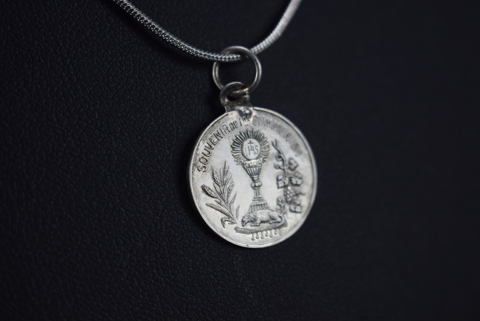 Chalice 925 Silver Medal Communion Pendant Gift