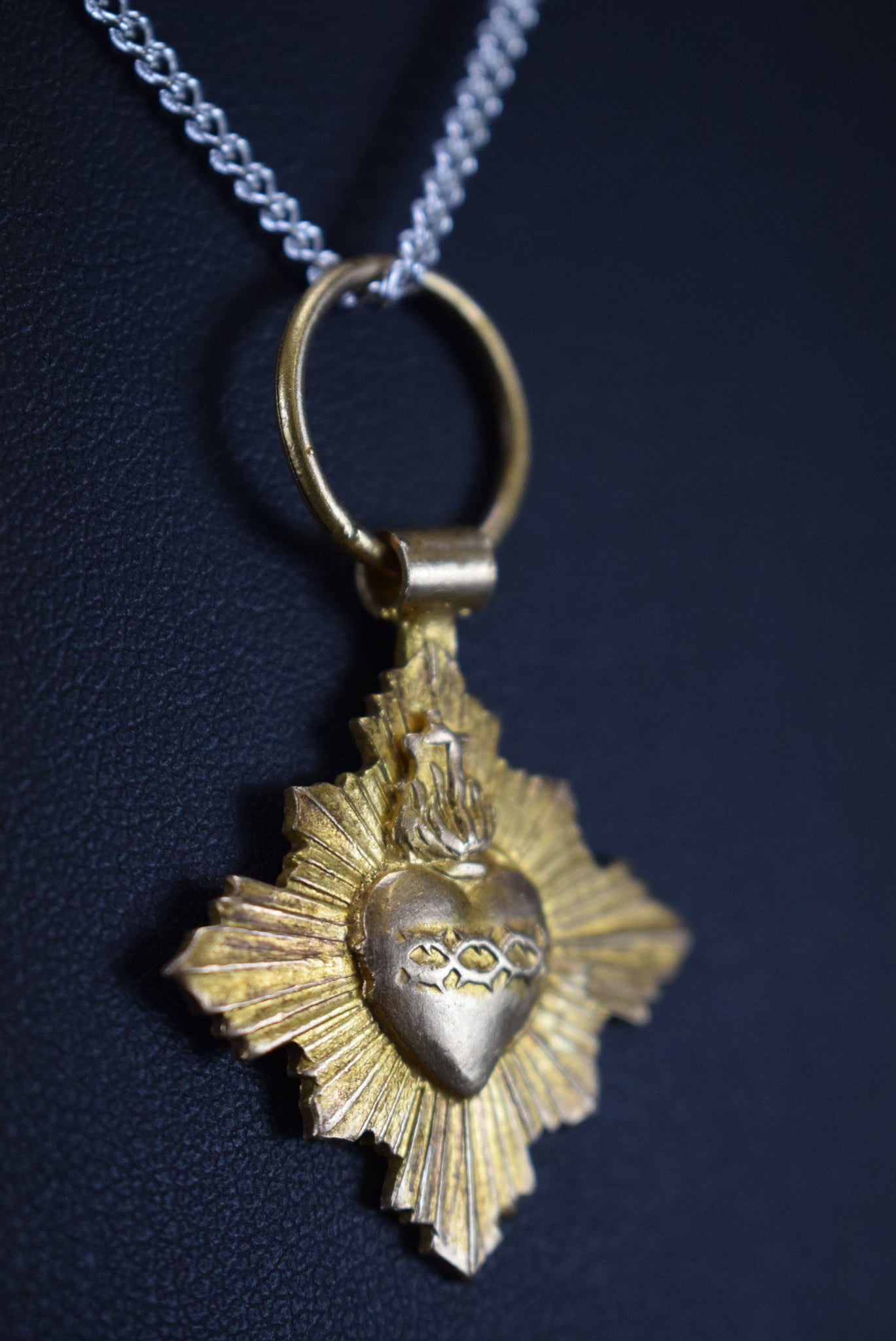 Gold Sacred Heart Pendant