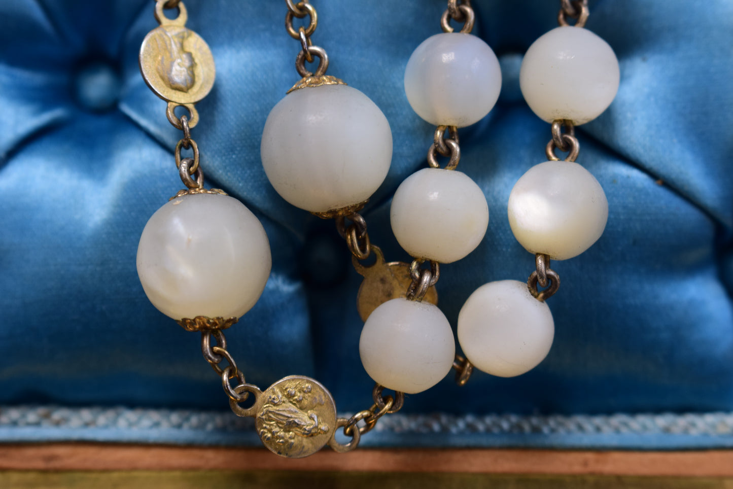 Mother of Pearl and Gold Vintage Rosary