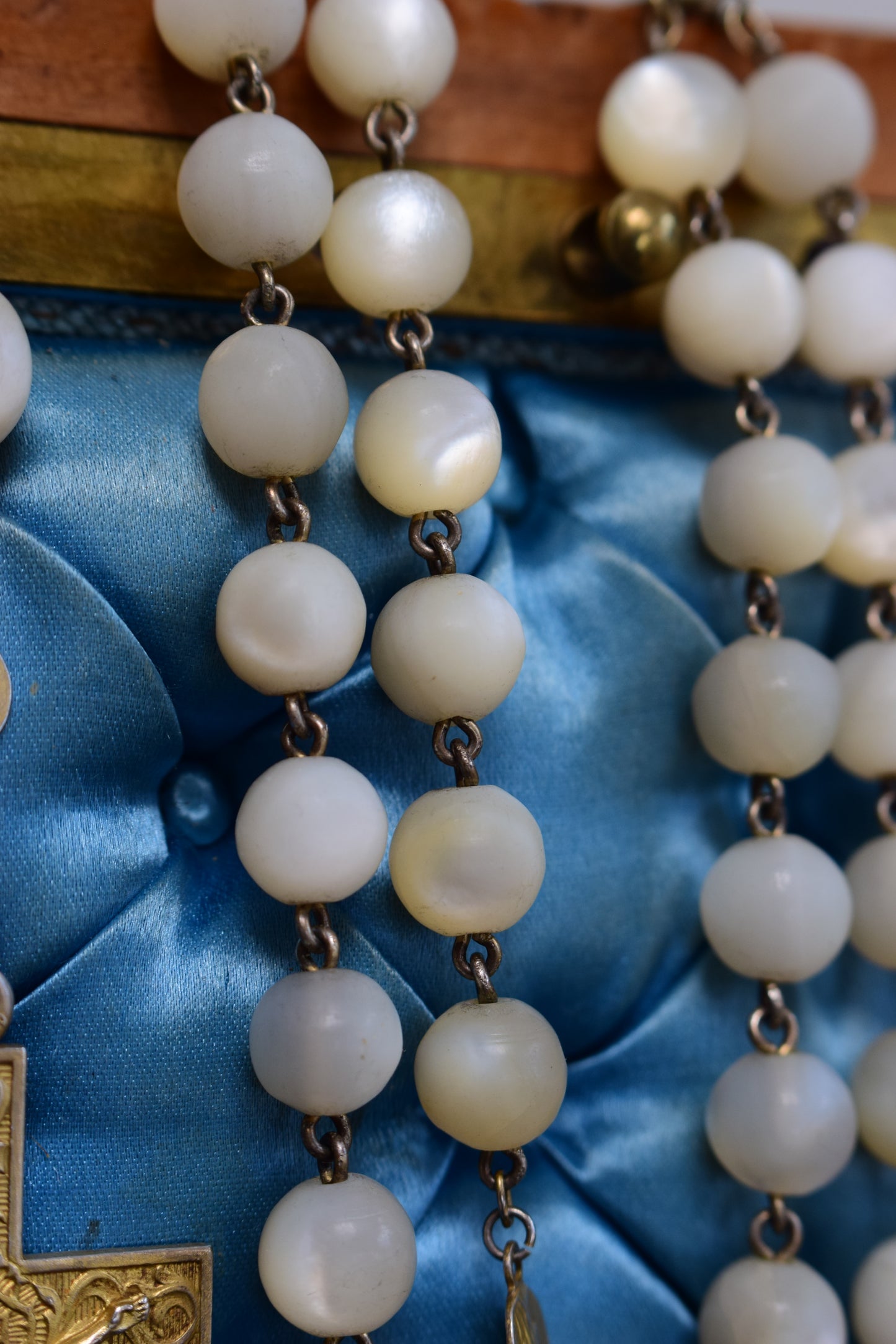 Mother of Pearl and Gold Vintage Rosary