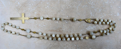 Mother of Pearl and Gold Vintage Rosary