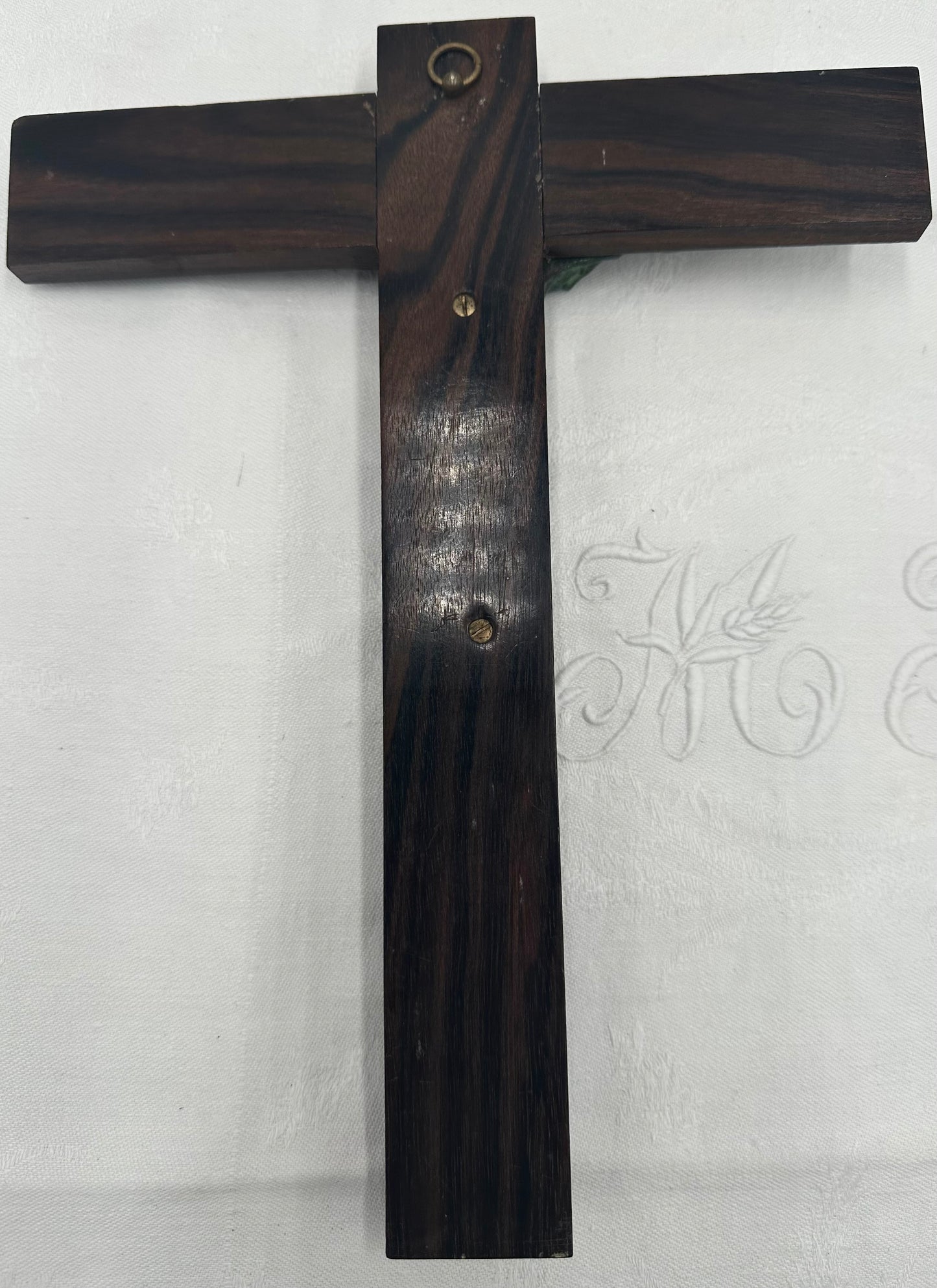 Green Bronze Wall Crucifix