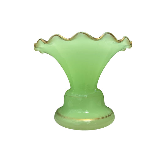 Vase Opaline Verte Des Années 1800
