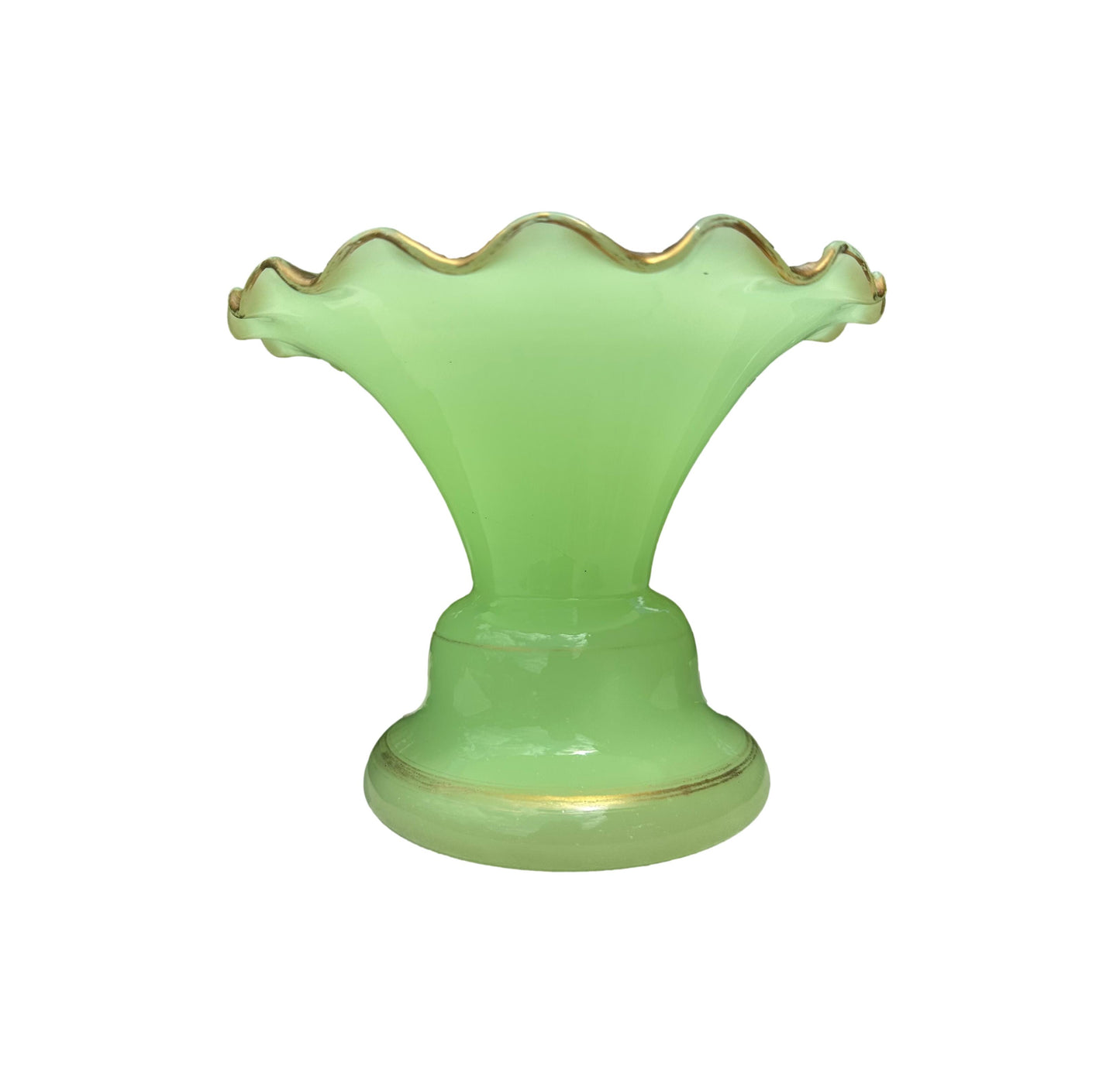 Vase Opaline Verte Des Années 1800