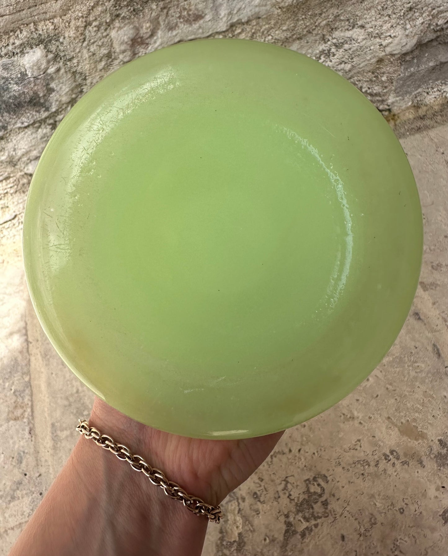 Vase Opaline Verte Des Années 1800