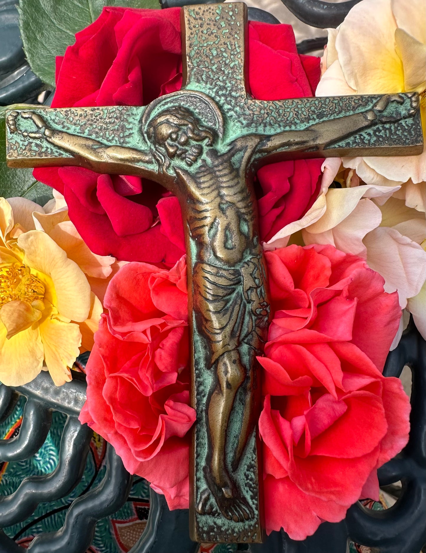 Max Le Verrier Bronze Wall Crucifix