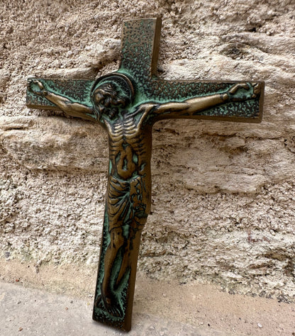 Max Le Verrier Bronze Wall Crucifix