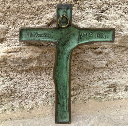 Max Le Verrier Bronze Wall Crucifix