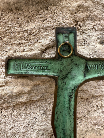 Max Le Verrier Bronze Wall Crucifix