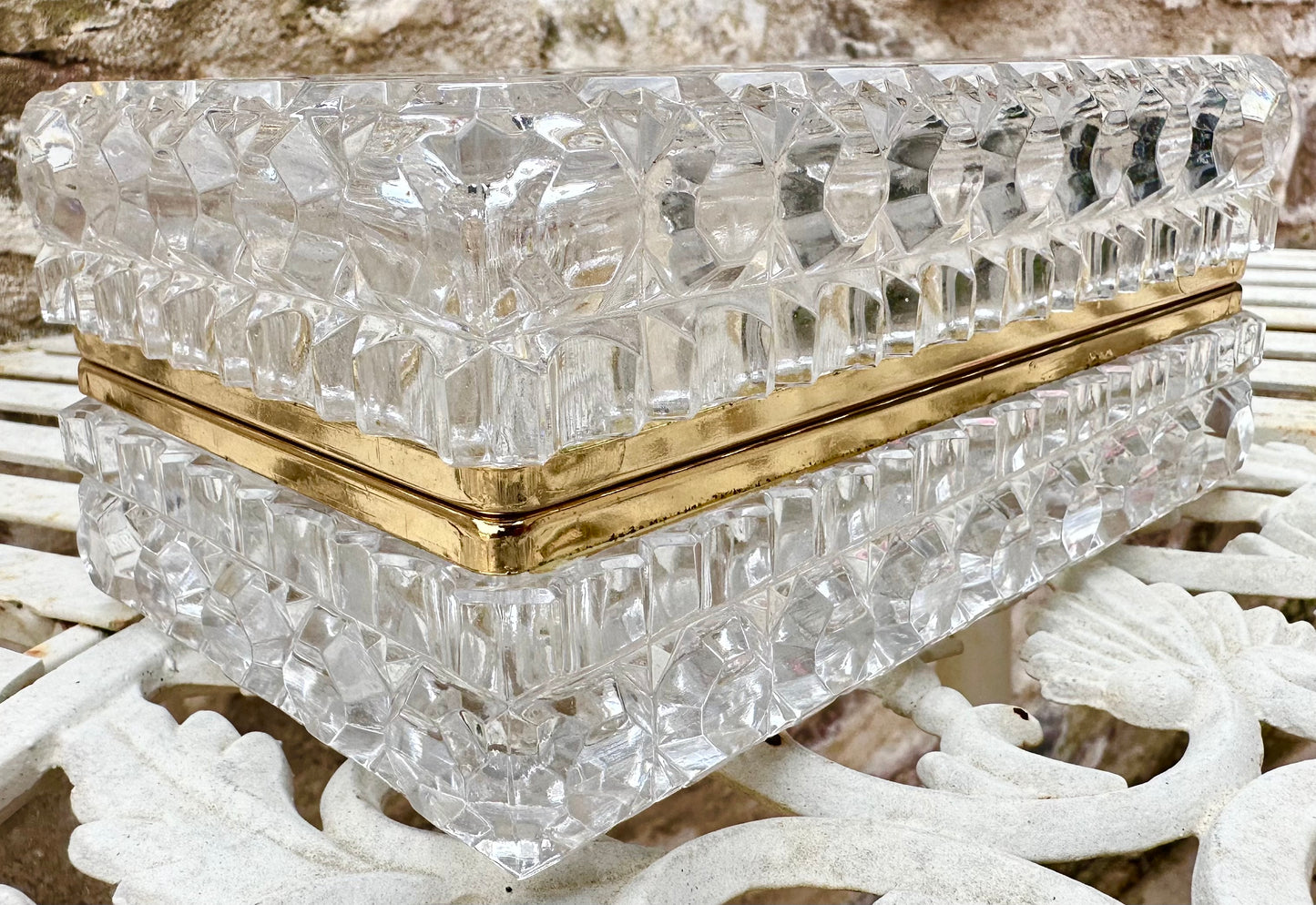 Large Crystal Hinged Box