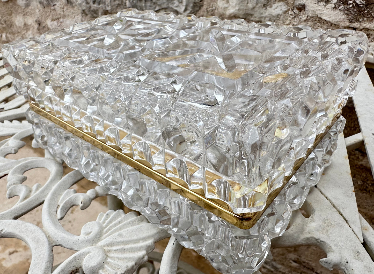 Large Crystal Hinged Box