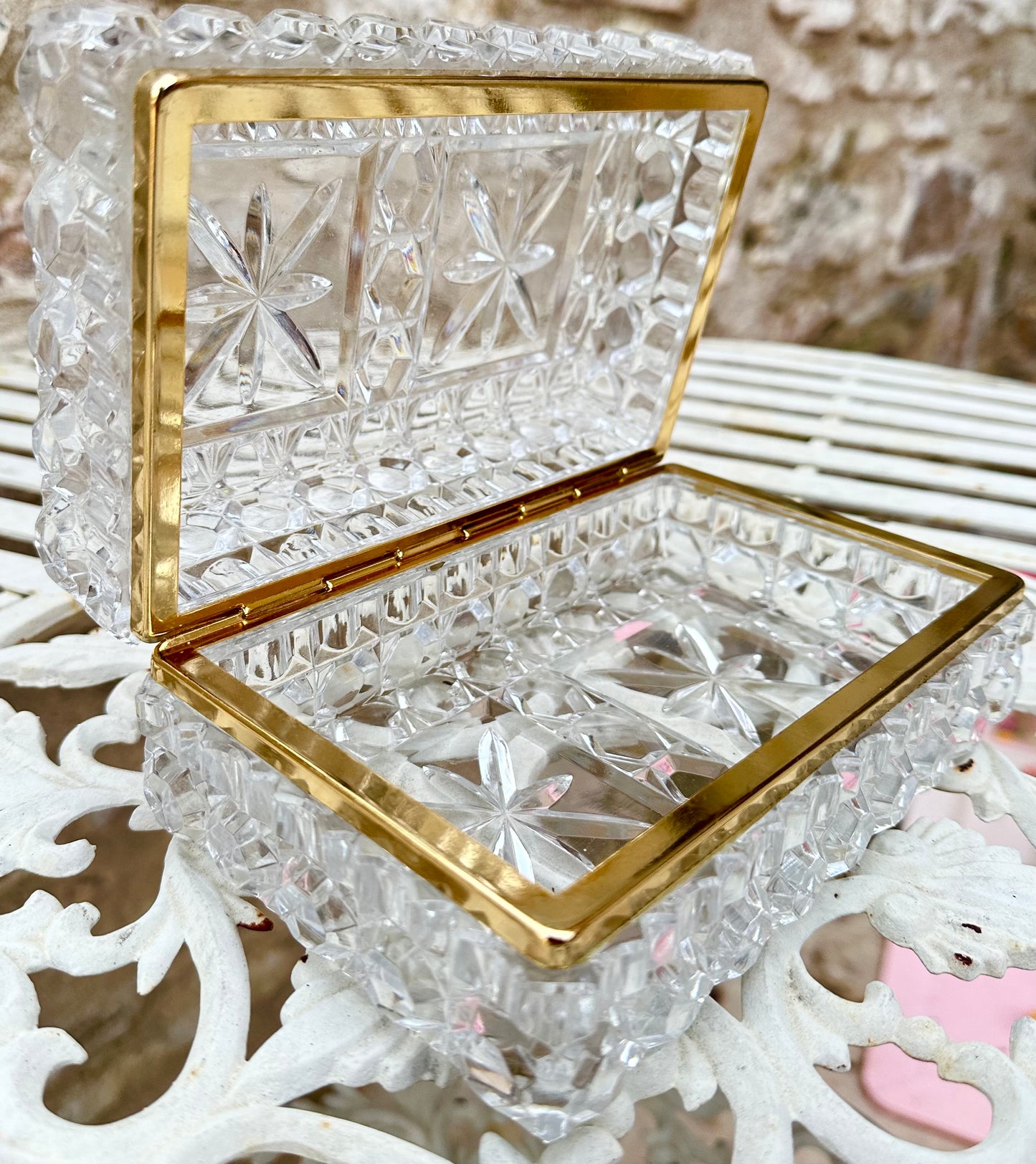 Large Crystal Hinged Box