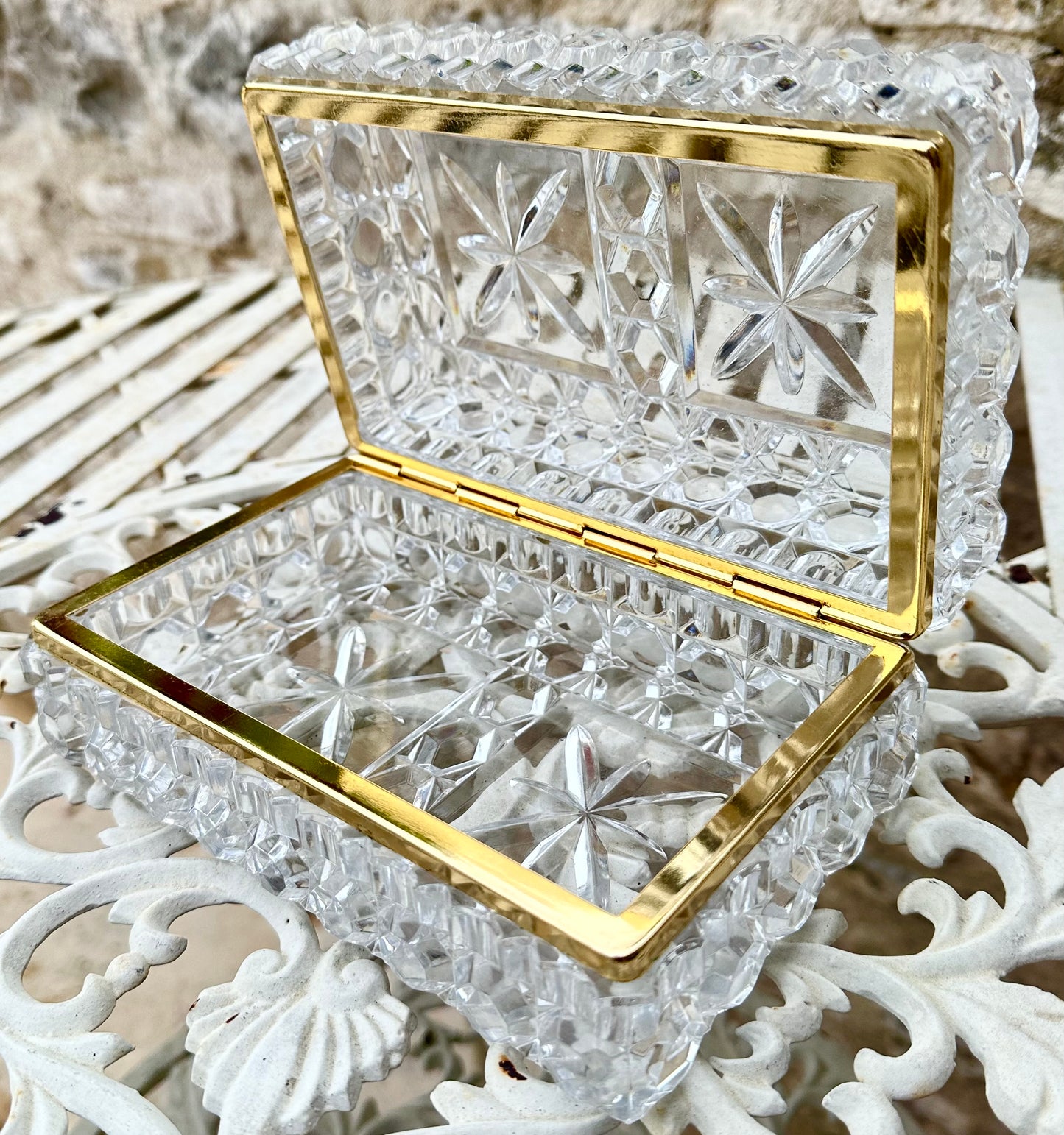 Large Crystal Hinged Box