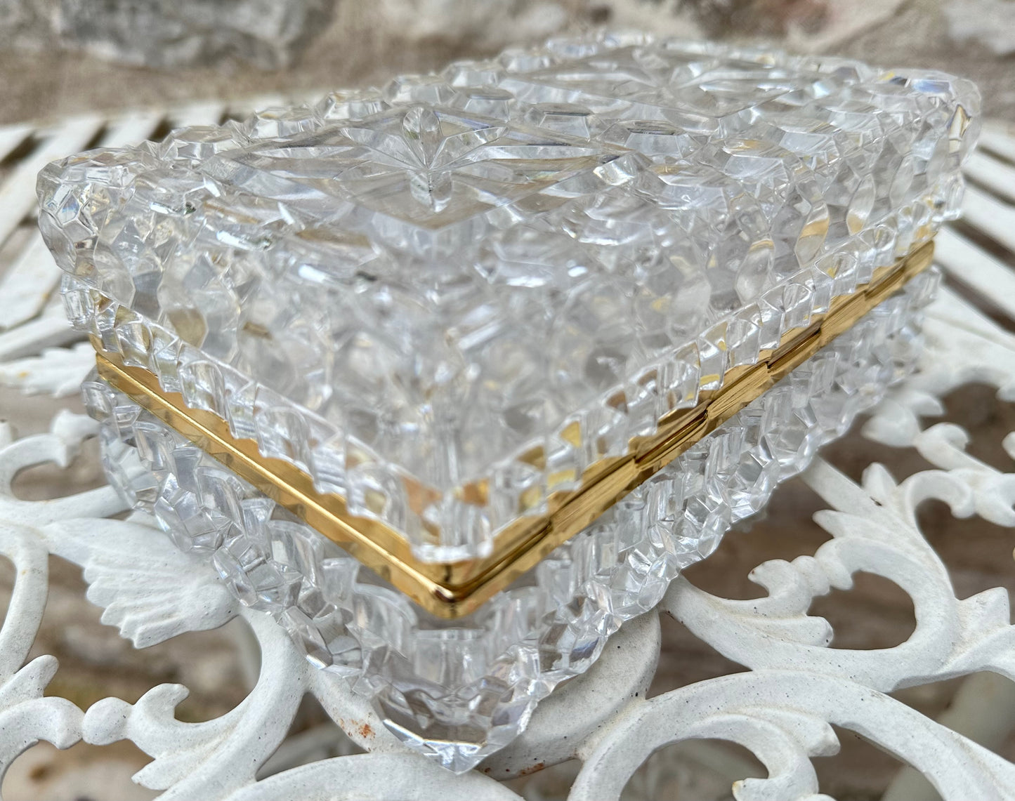 Large Crystal Hinged Box