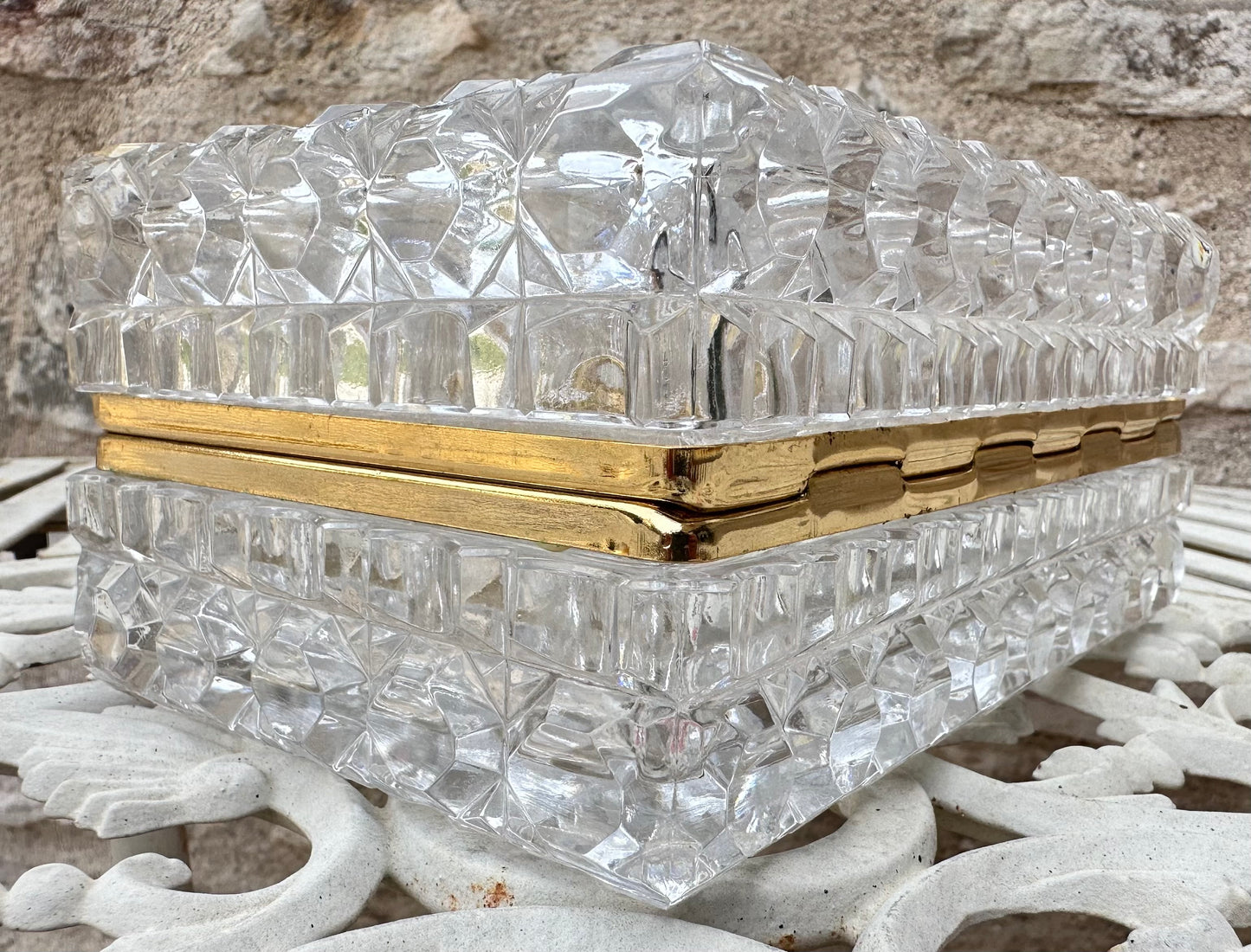 Large Crystal Hinged Box