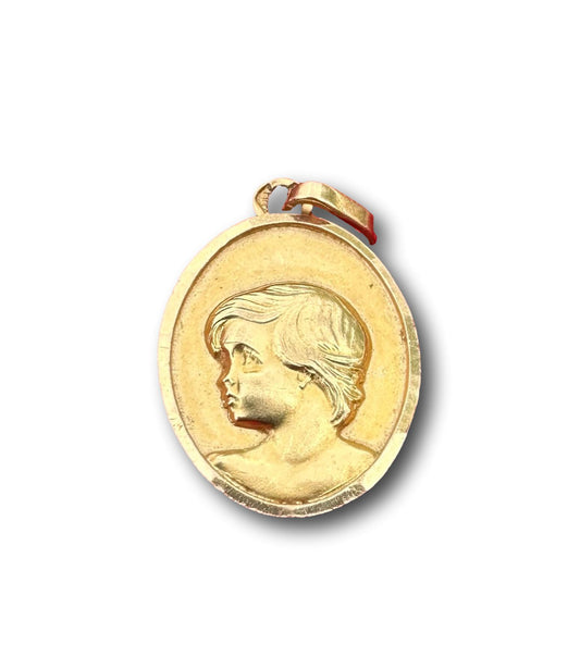 18K Gold Baptism Medal