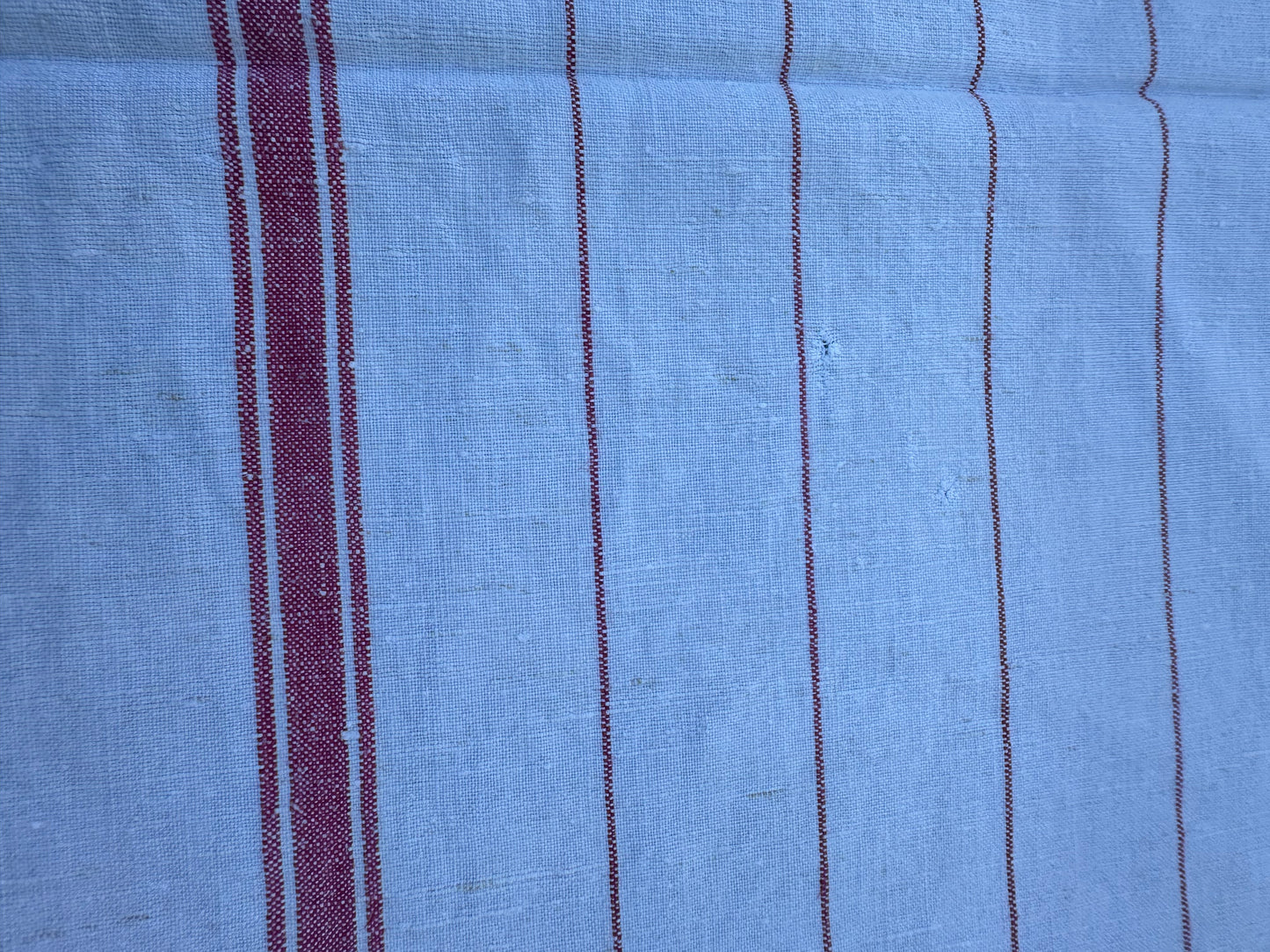 Linen Tea Towel w Red Stripes