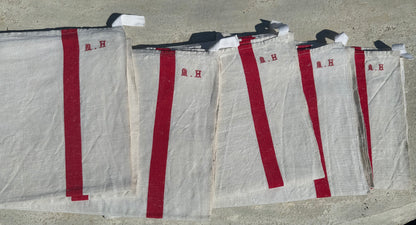 Set of 5 Linen Towels "MH"