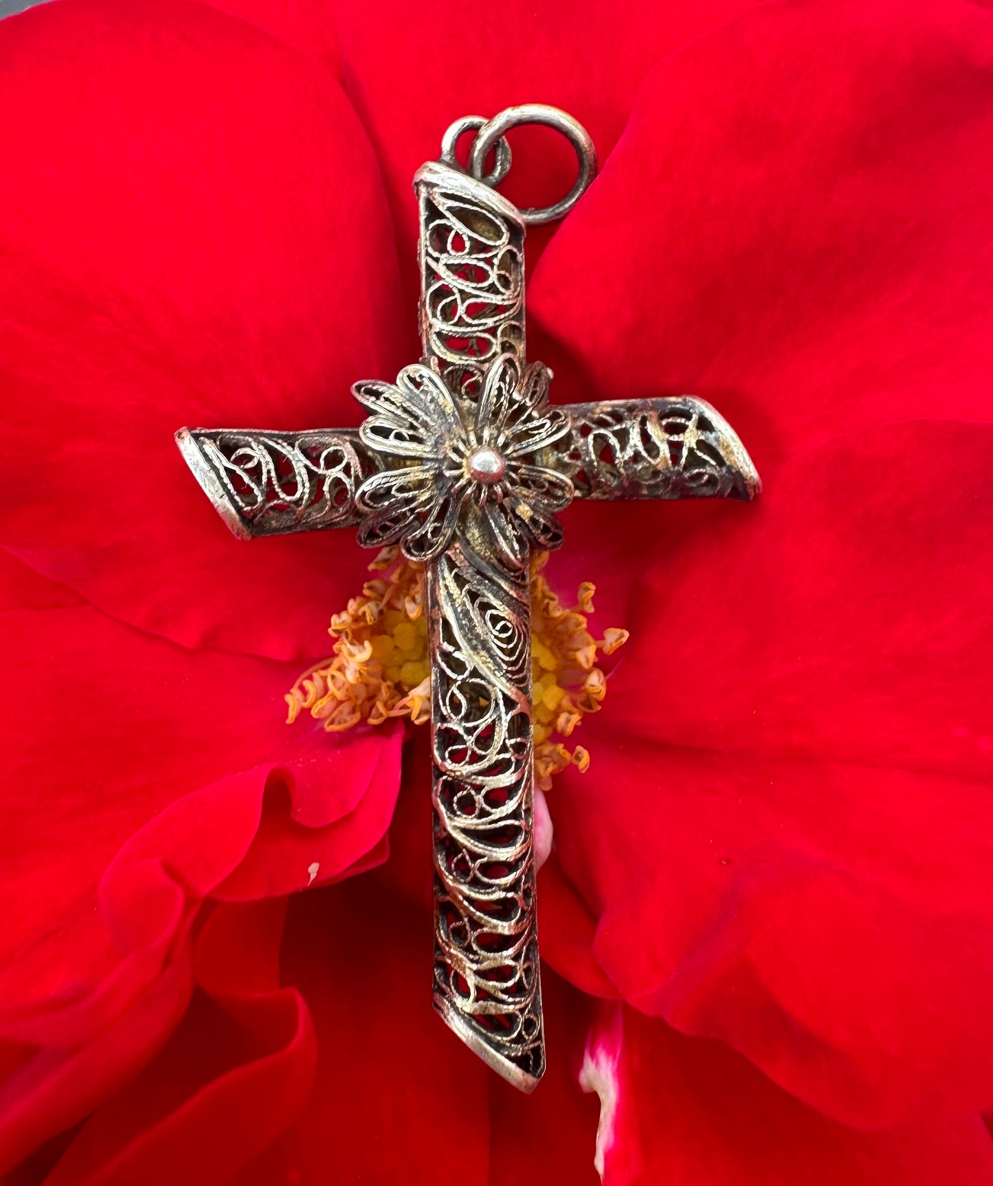 Filigree Silver Cross