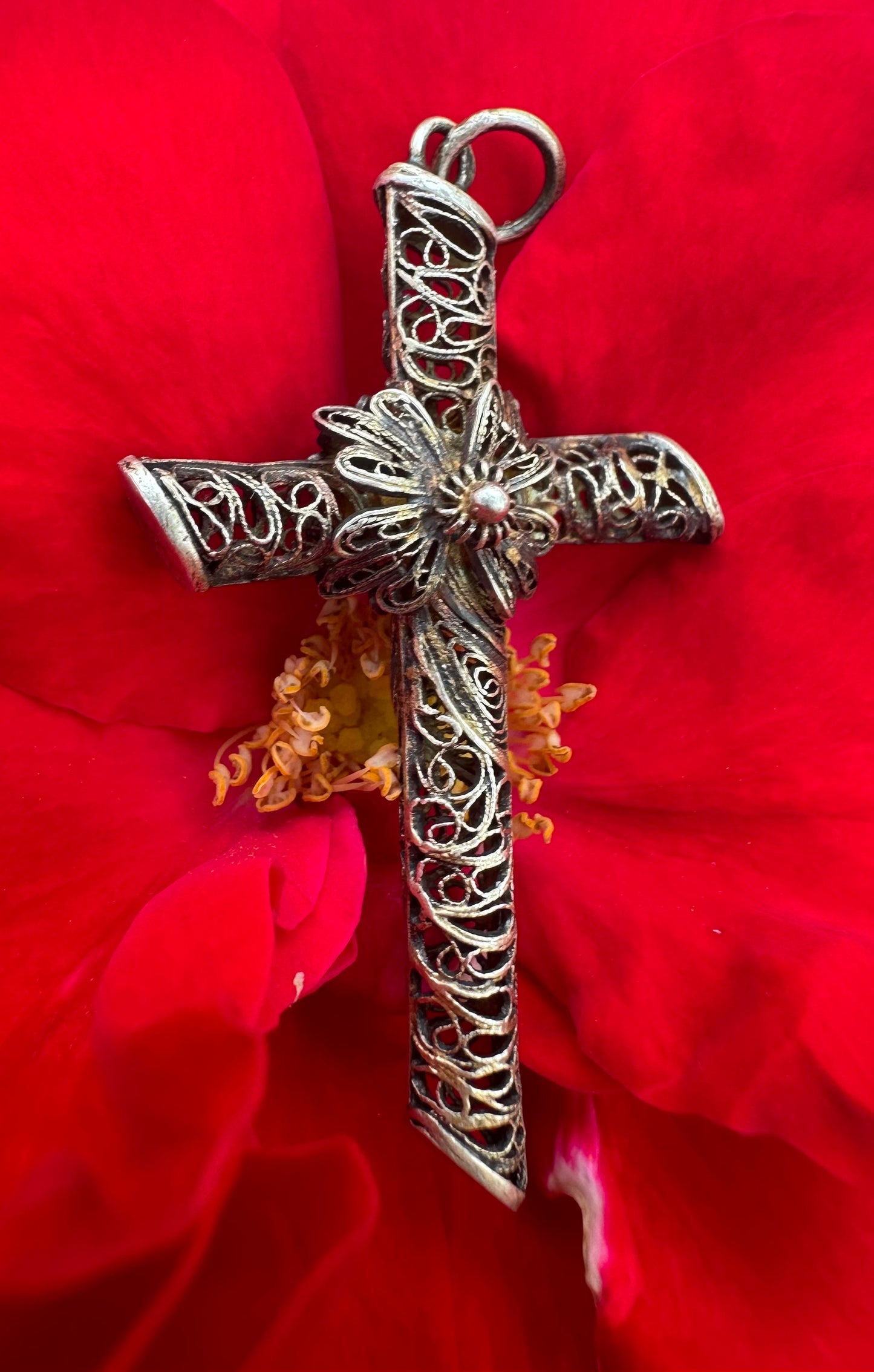 Filigree Silver Cross