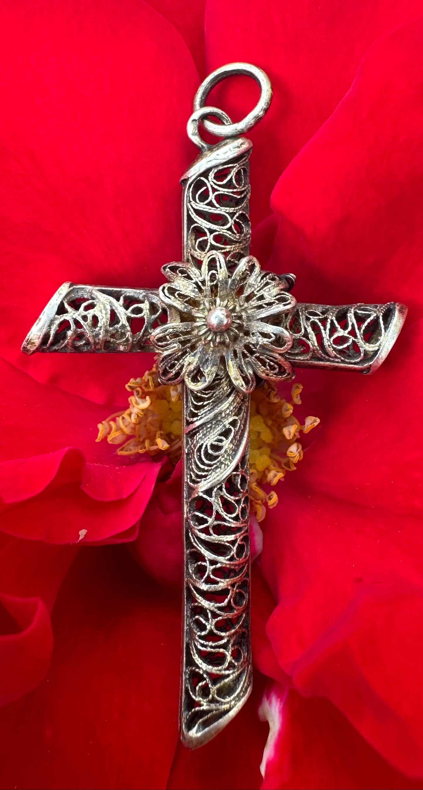 Filigree Silver Cross