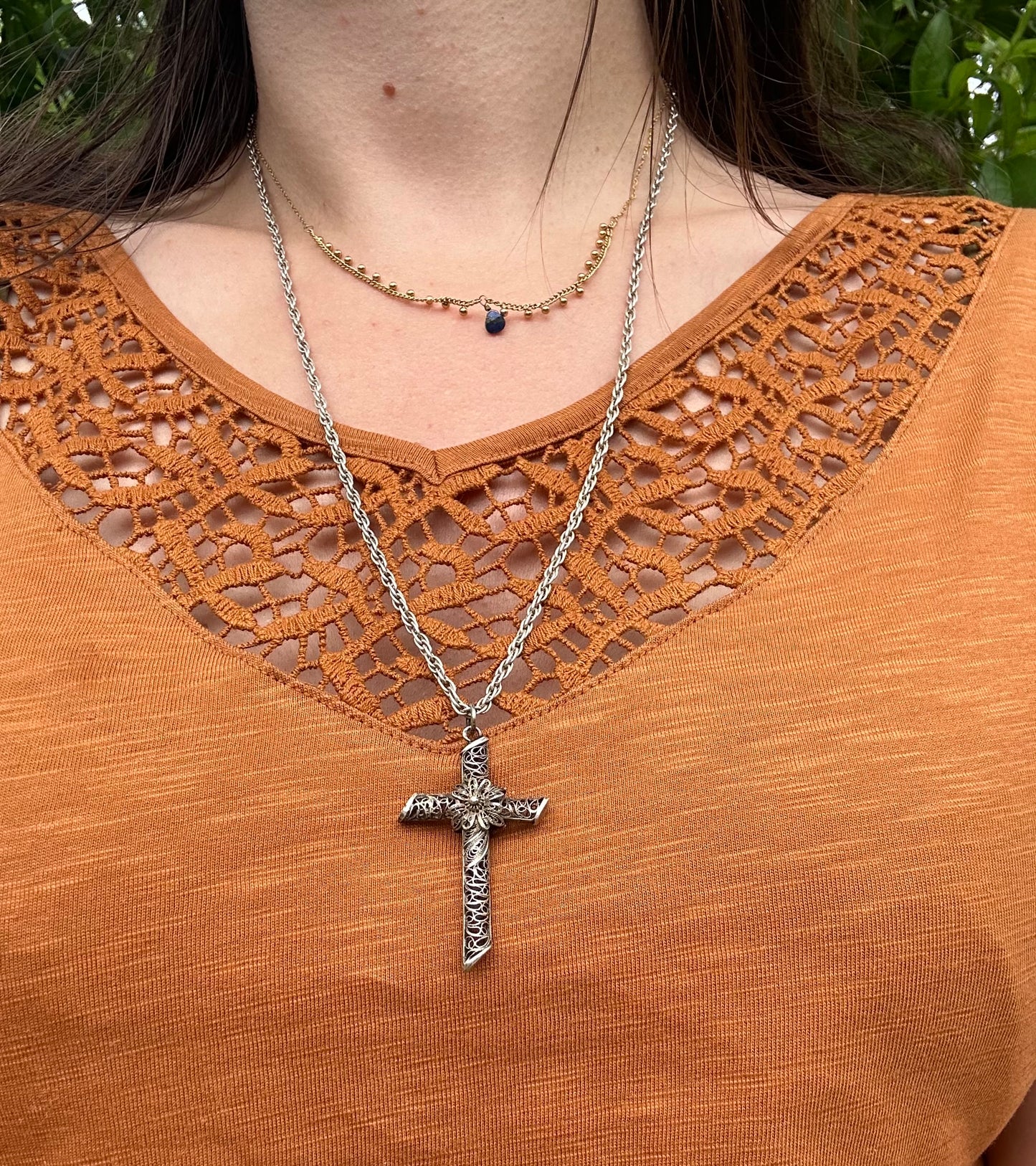 Filigree Silver Cross