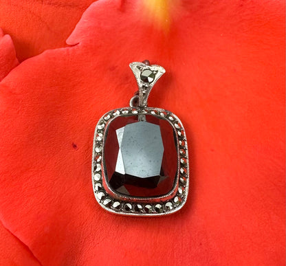 Art Deco Hematite Pendant