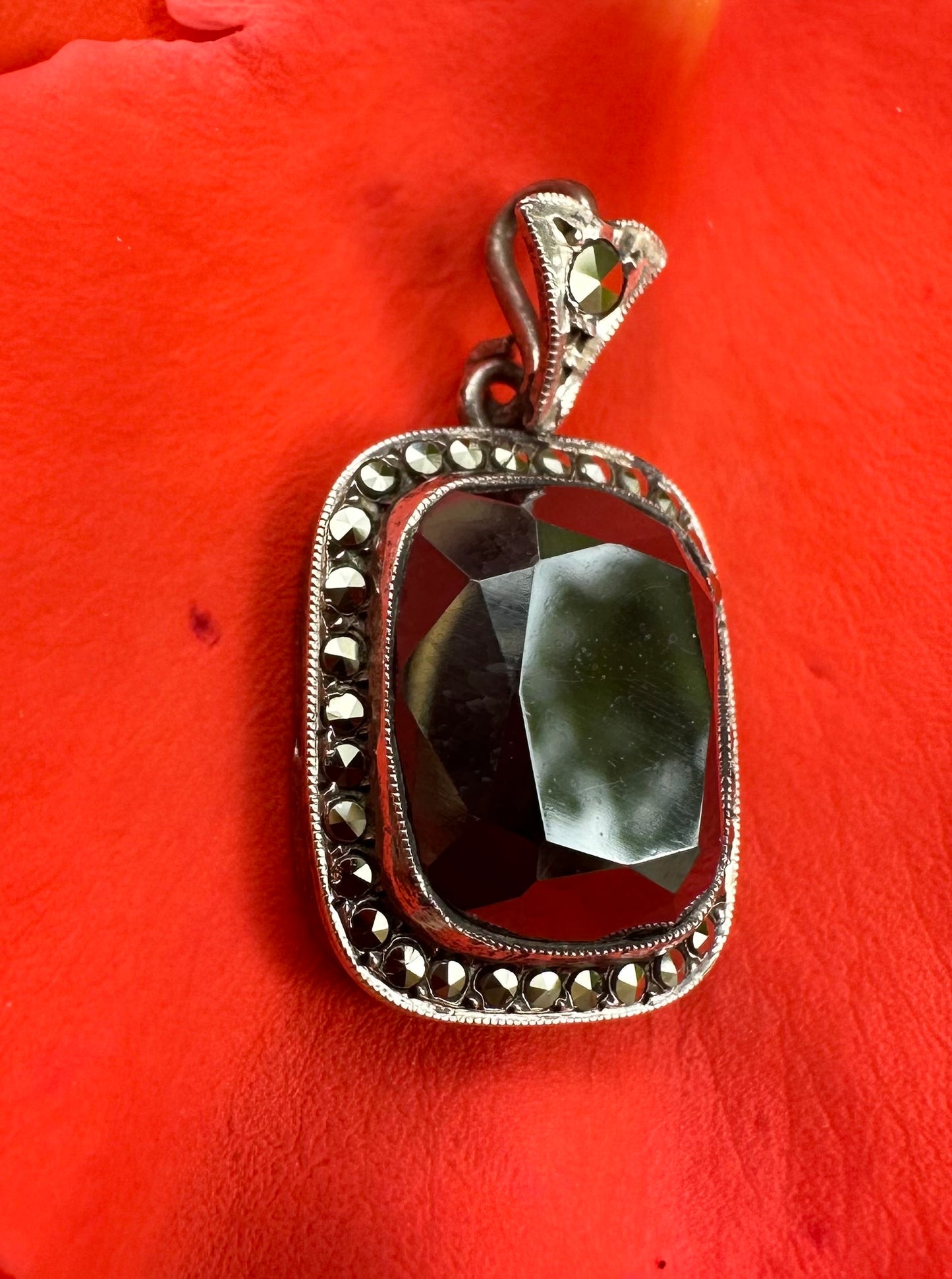 Art Deco Hematite Pendant