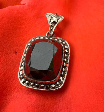 Art Deco Hematite Pendant