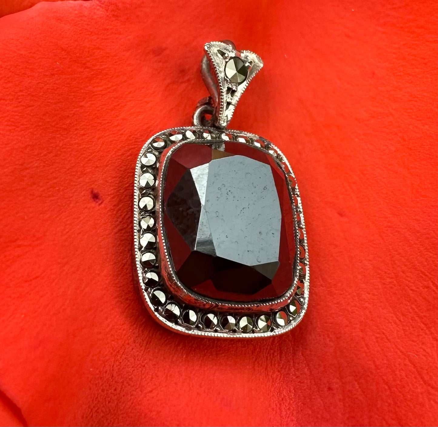 Art Deco Hematite Pendant