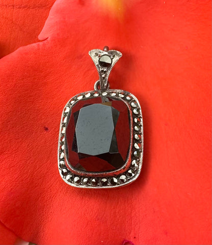 Art Deco Hematite Pendant