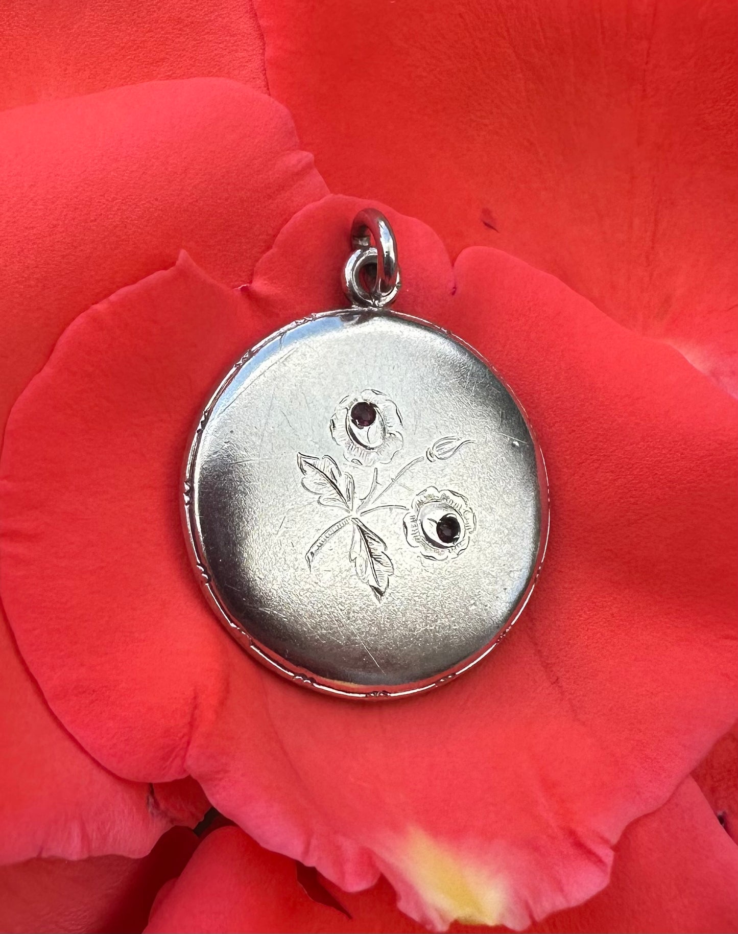 Silver Floral Medallion