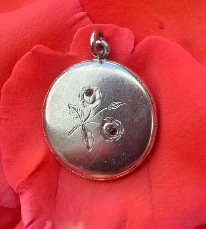 Silver Floral Medallion