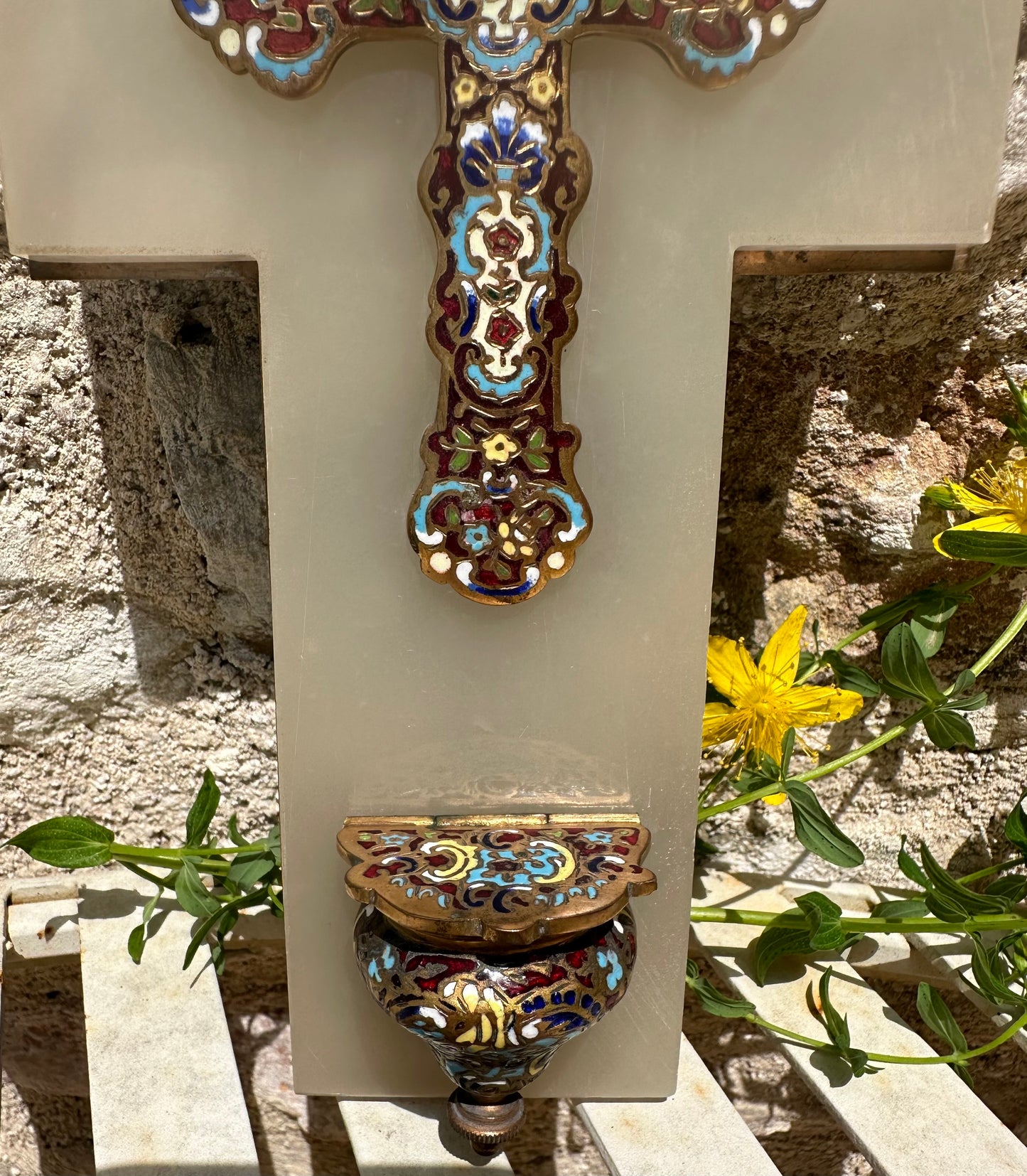 Cloisonne Enamel Holy Water Font