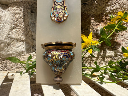 Cloisonne Enamel Holy Water Font