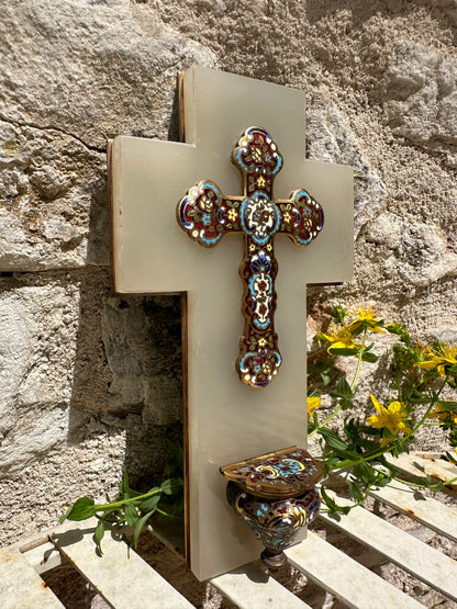 Cloisonne Enamel Holy Water Font