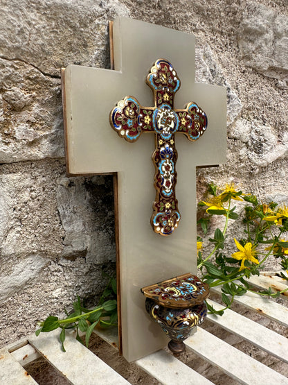 Cloisonne Enamel Holy Water Font