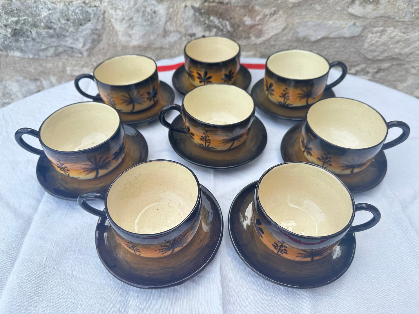 Set of 8 Cups and Saucers