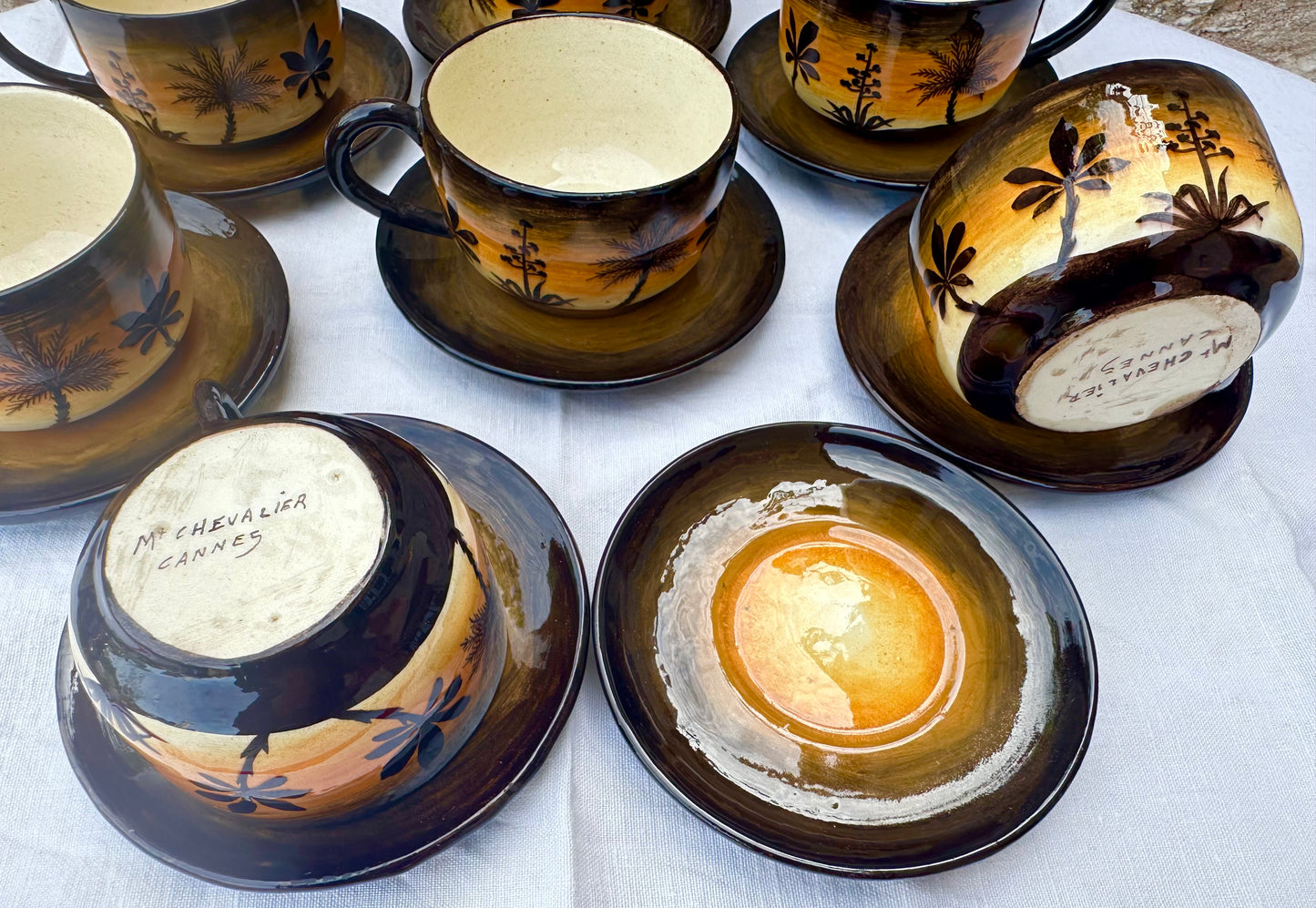 Set of 8 Cups and Saucers