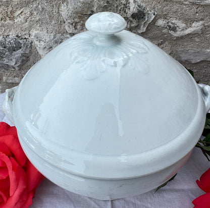 Luneville White Soup Tureen